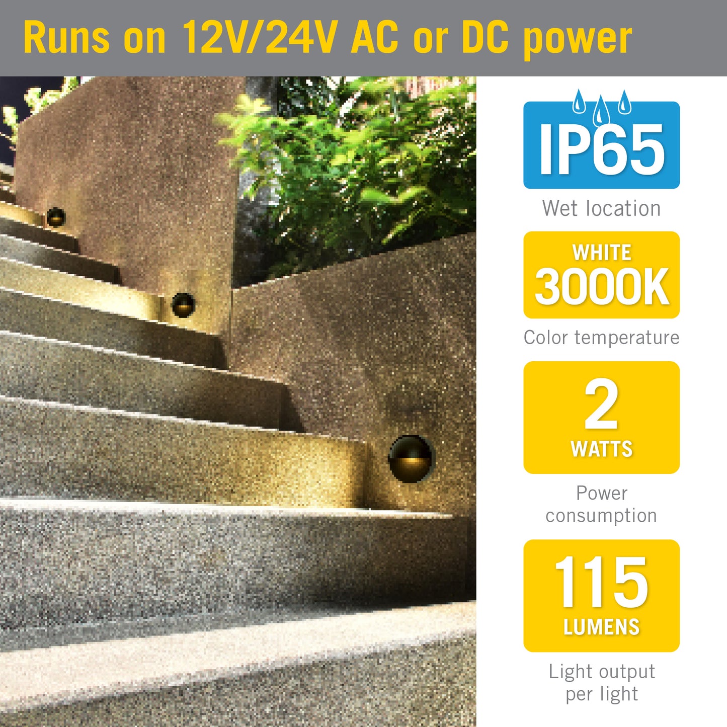 4" Surface Mount LED Step Rail Deck Light