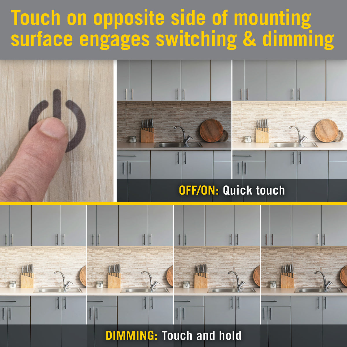 Hidden Touch Sensor LED Dimmer Switch