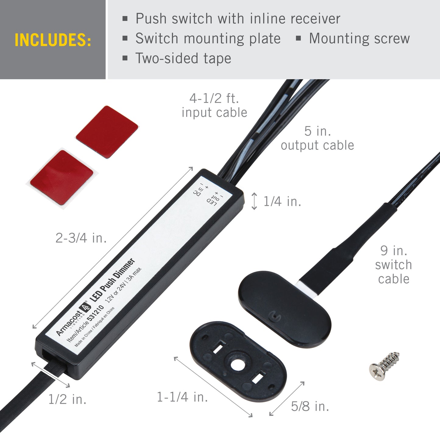 Push Button LED Dimmer Switch