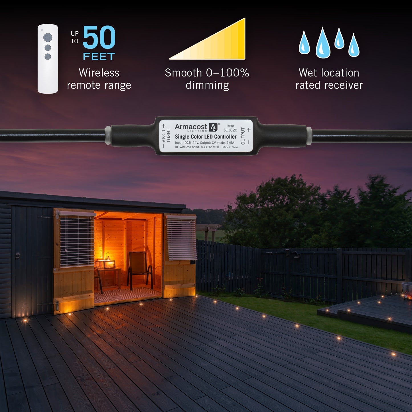 Outdoor White or Single Color LED Controller