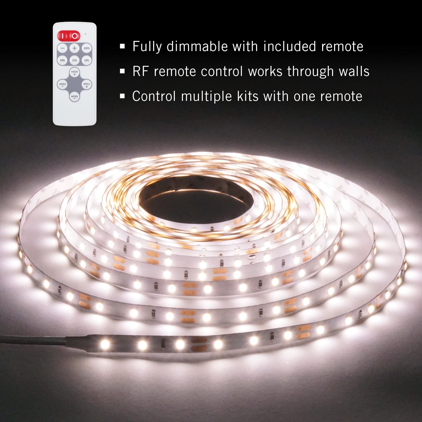 RibbonFlex Home 12V 3000K Soft White LED Strip Light Kit