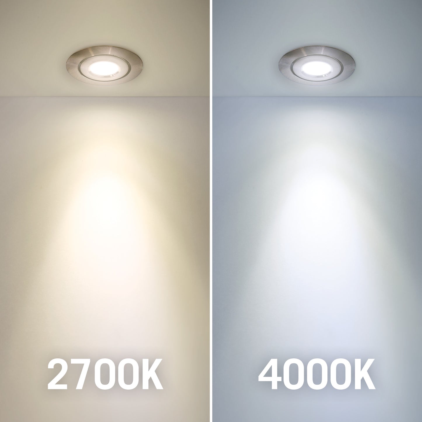 Swivel Recessed Under Cabinet LED Puck Light