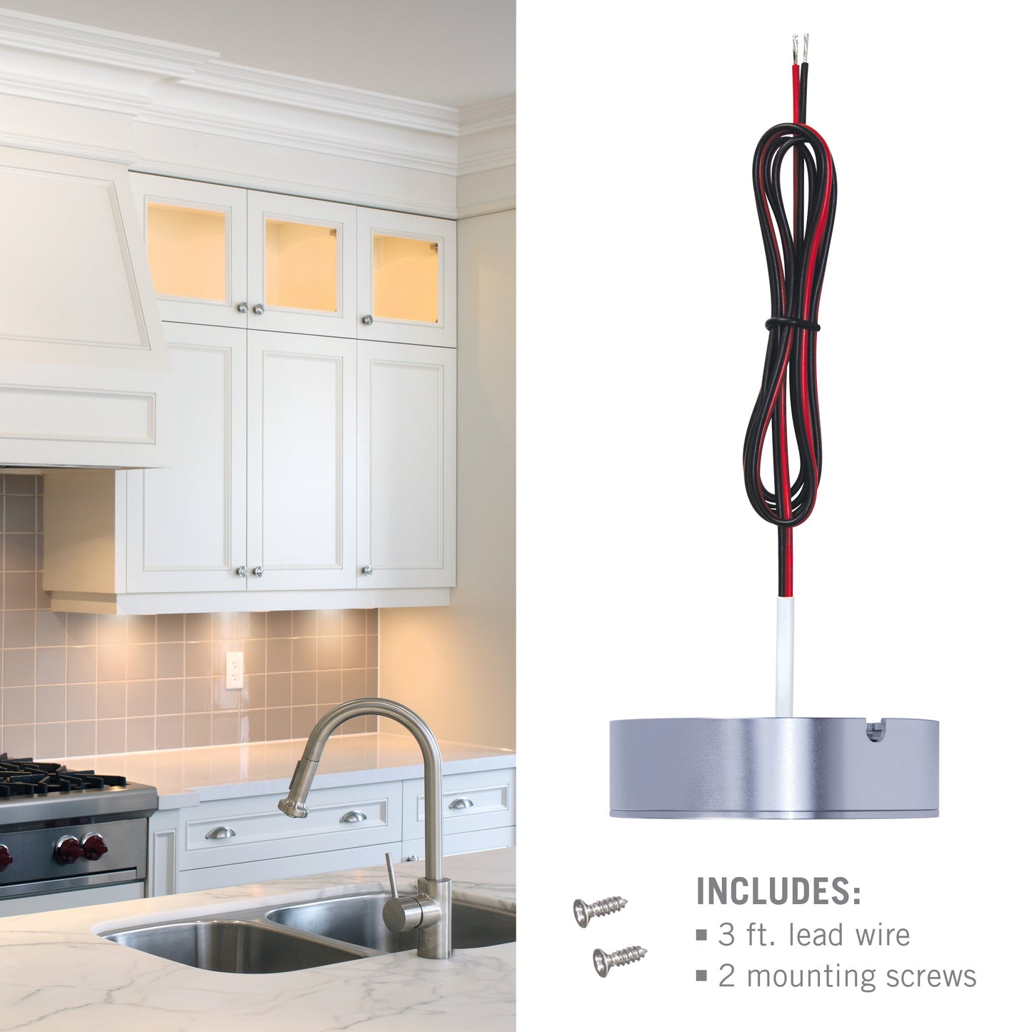 TriVue Under Cabinet LED Puck Light Recessed Downlight