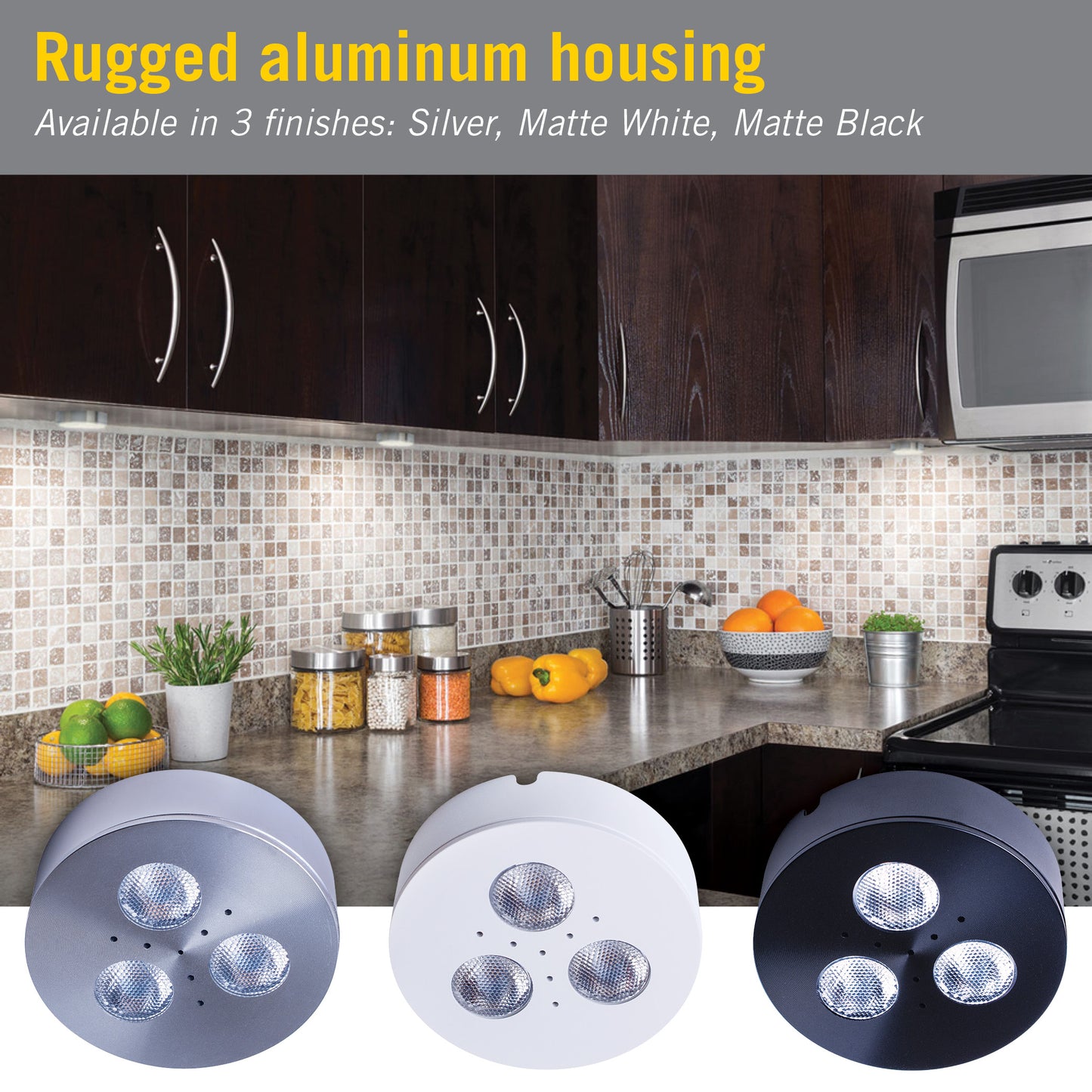 TriVue Under Cabinet LED Puck Light Recessed Downlight