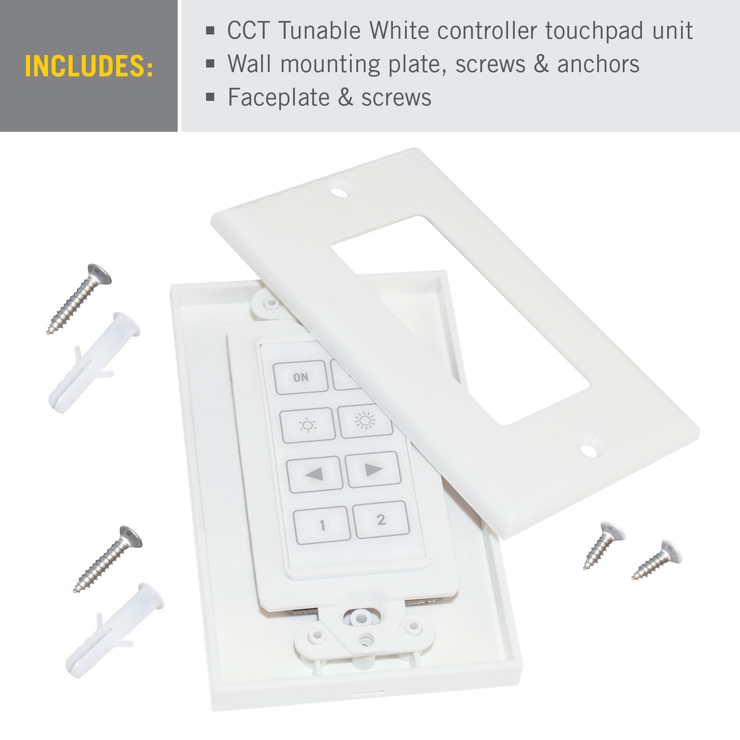 Wireless Light Switch for CCT Tunable White LED Lights