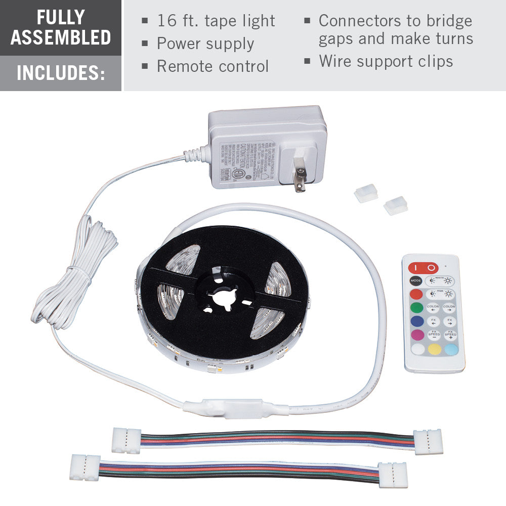 RibbonFlex Home 24V RGBW Multicolor LED Strip Light Kit