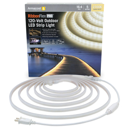 White 120V Outdoor LED Strip Light