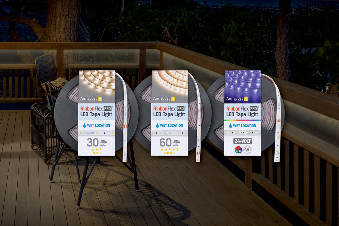 White and multicolor outdoor LED tape light