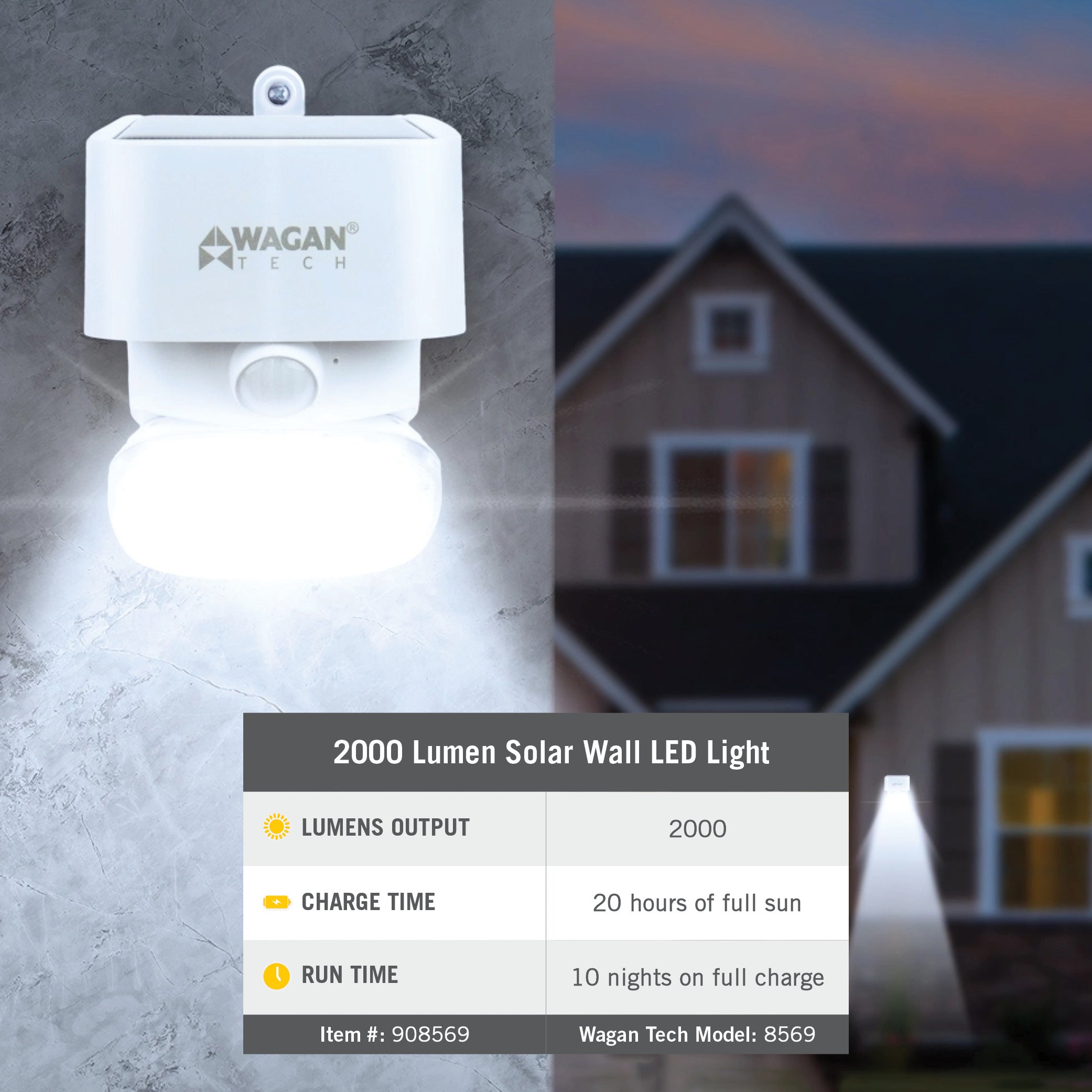 Small Adjustable Sensor Solar LED Light Armacost Lighting