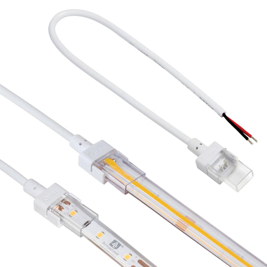 2 Pin LED Strip Light IP67 Outdoor 12 in Wire Lead Connector