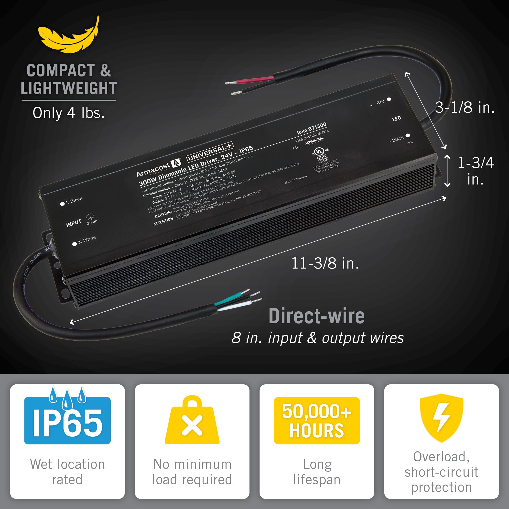 High Power Factor Dimmable 24V LED Driver – Armacost Lighting