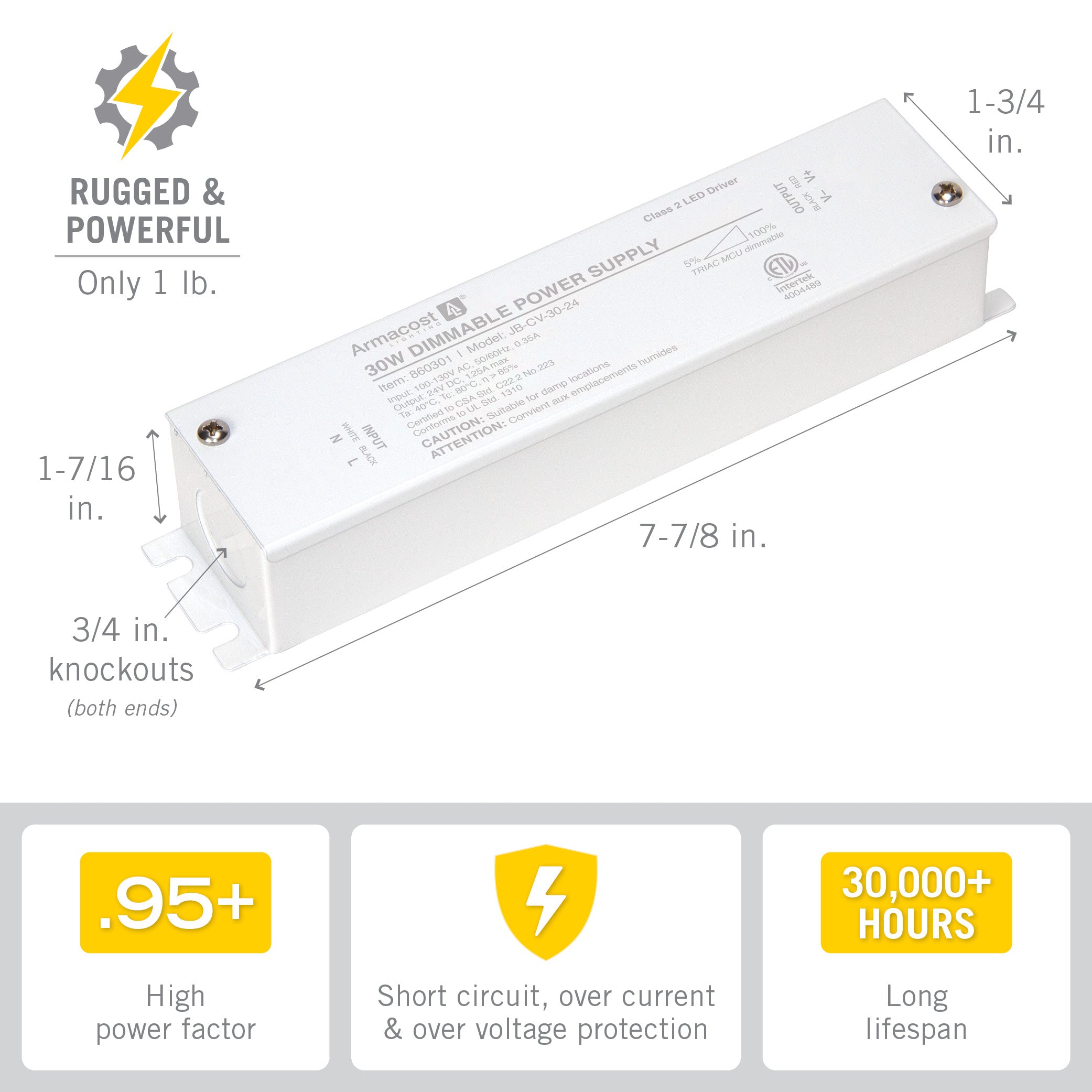 Dimmable LED Driver & Enclosure 24V DC – Armacost Lighting