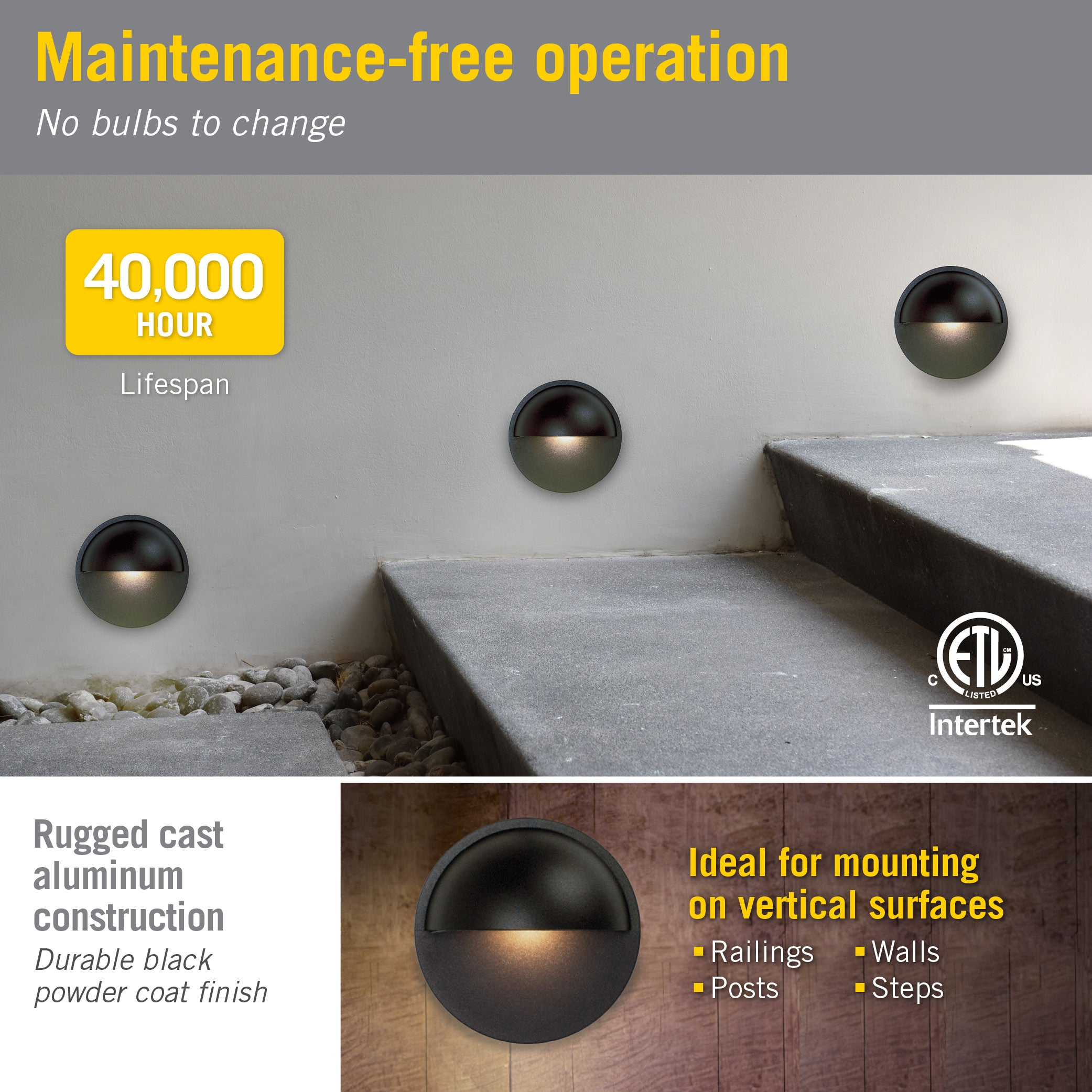 4in LED Vertical Mount LED Deck Post/Stair Light – Armacost Lighting