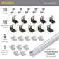 Accessory Packs for LED Tape Light Mounting Channels