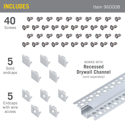 Grey Recess Drywall Mount