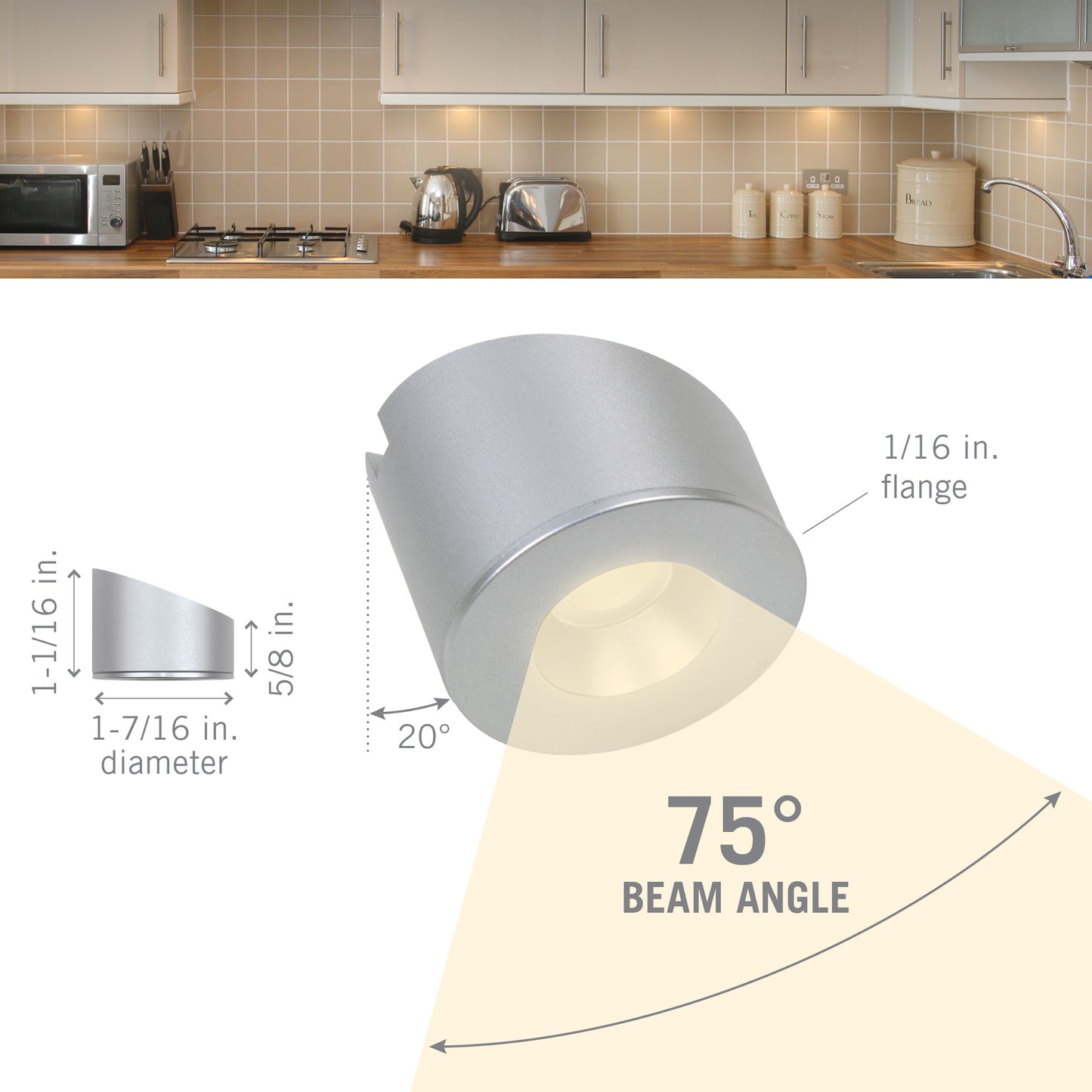 Angled / 4000K Bright White