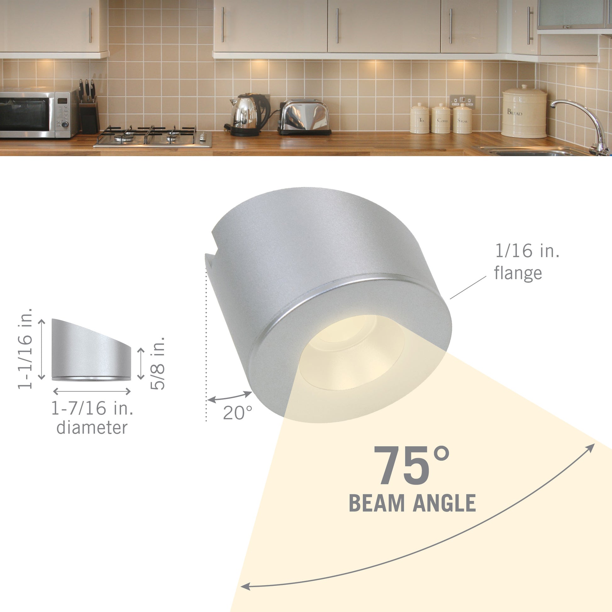 Angled / 4000K Bright White