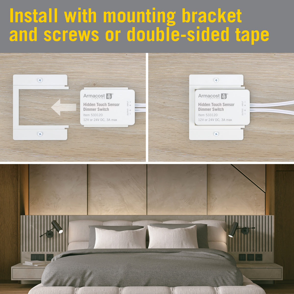 Hidden Touch Sensor LED Dimmer Switch