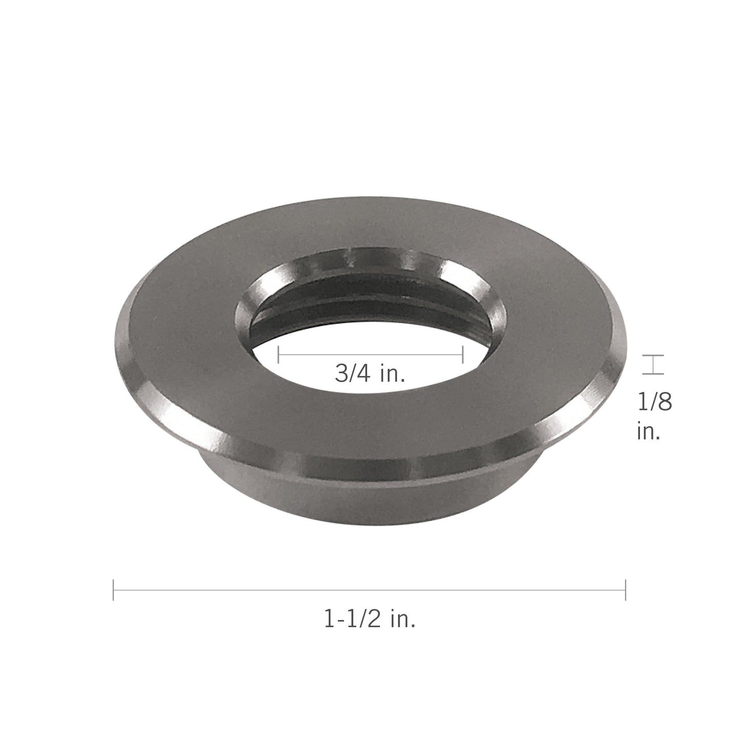 1.5 inch Brushed Stainless Steel