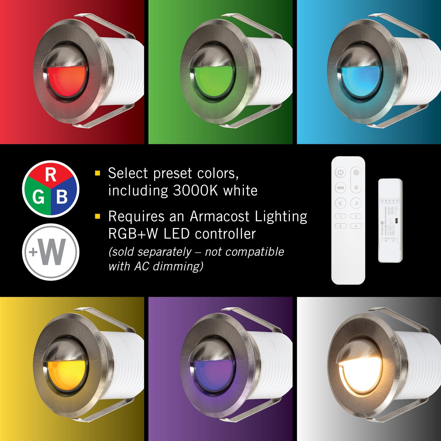 RGB+W Mini Indoor Outdoor Recessed LED Light