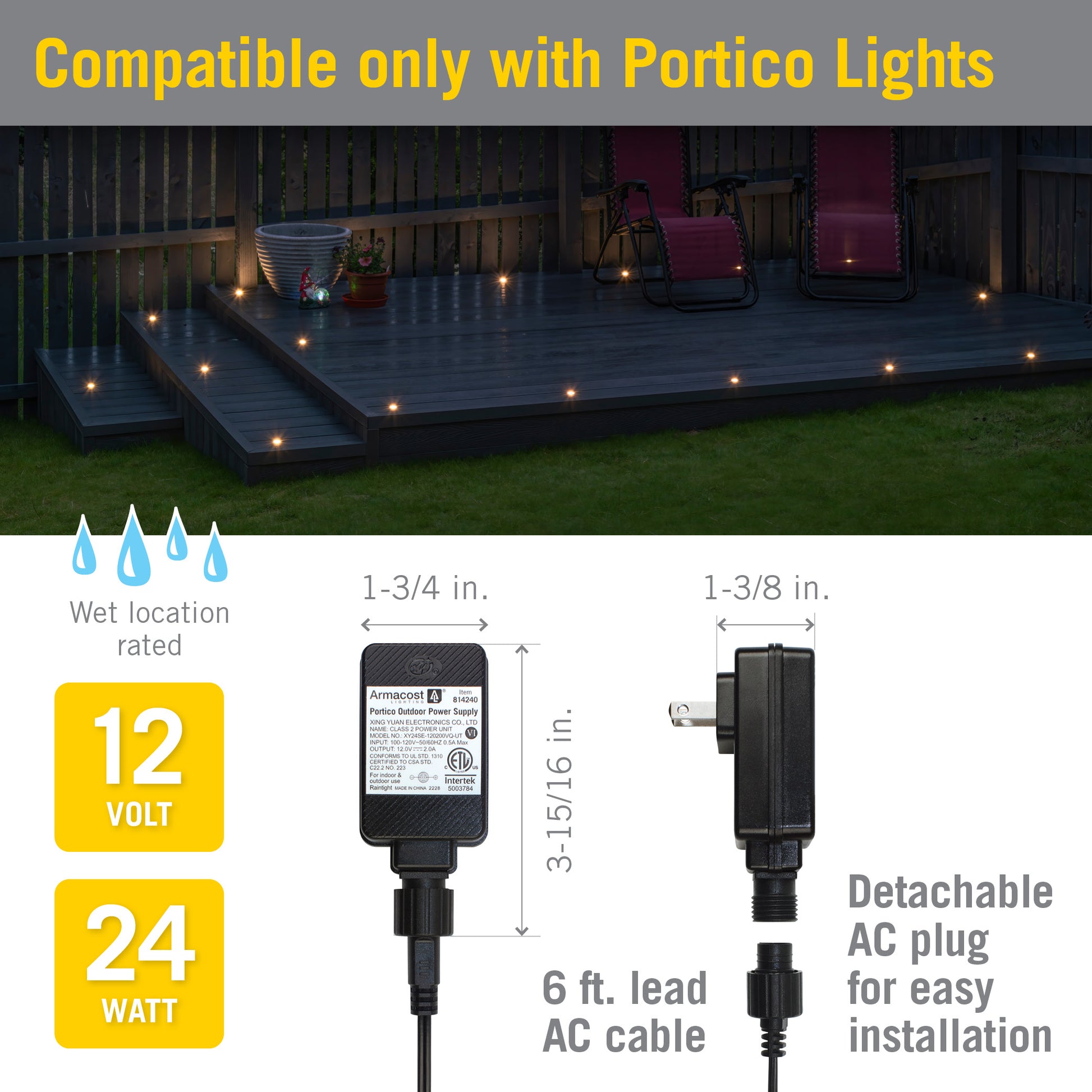 Portico Outdoor LED Driver 12 Volt