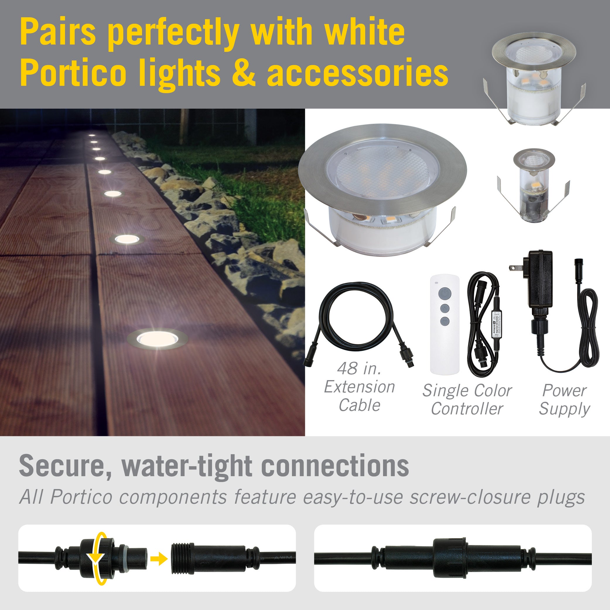 Armacost Lighting Portico White Recessed Outdoor LED Light 1 3 16 30mm 222124