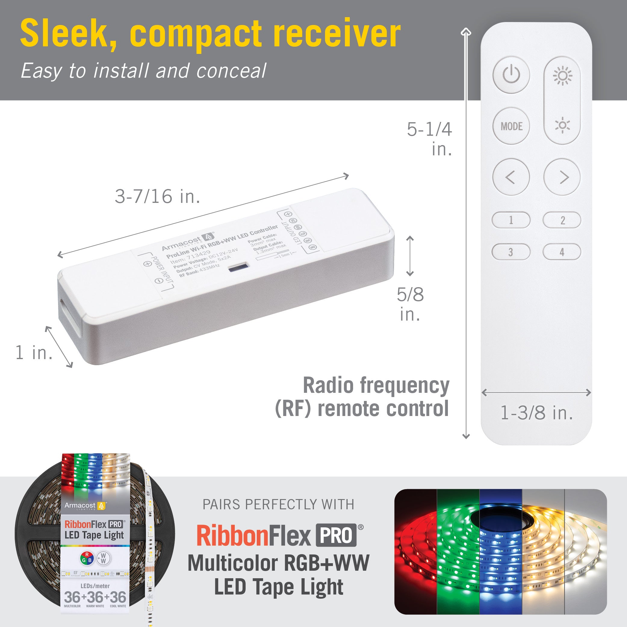 ProLine Wi-Fi LED Controller for Multicolor RGB+WW Tape Light ...