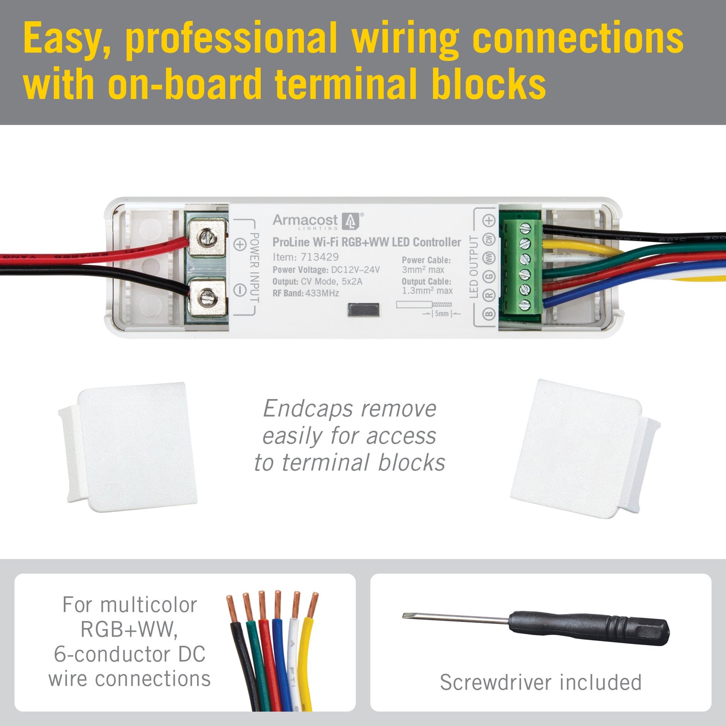 ProLine Multicolor RGB+WW Wi-Fi LED Controller