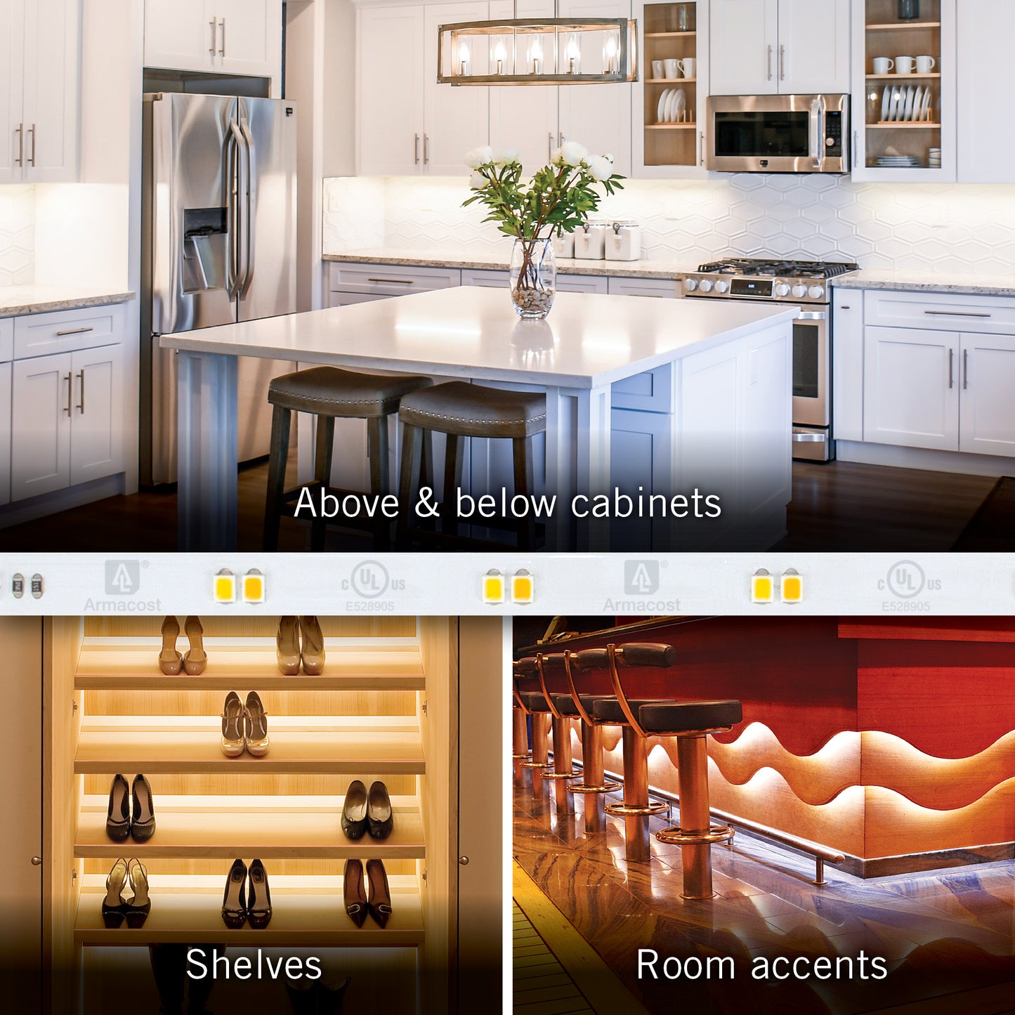 RibbonFlex Home 24V Dim to Warm White LED Strip Light Kit