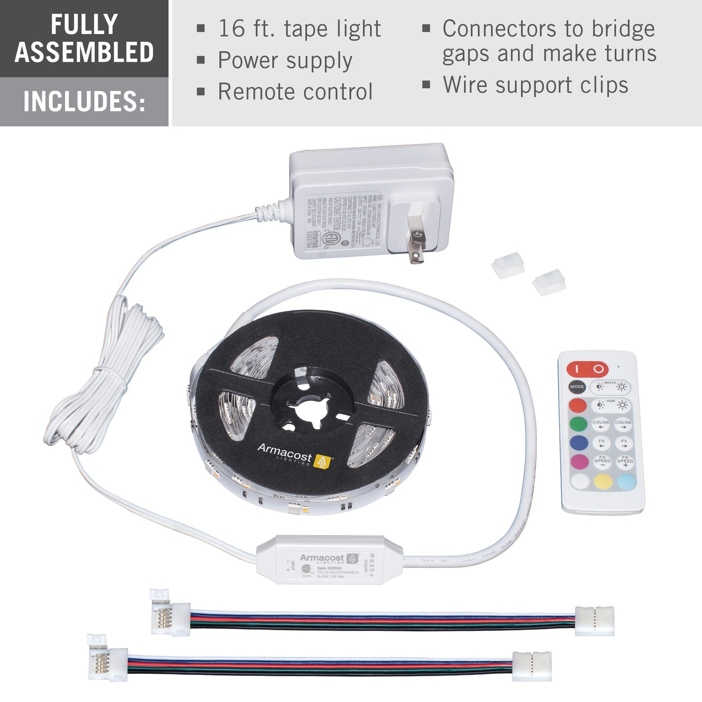RibbonFlex Home 24V RGBW Multicolor Smart LED Strip Light Kit