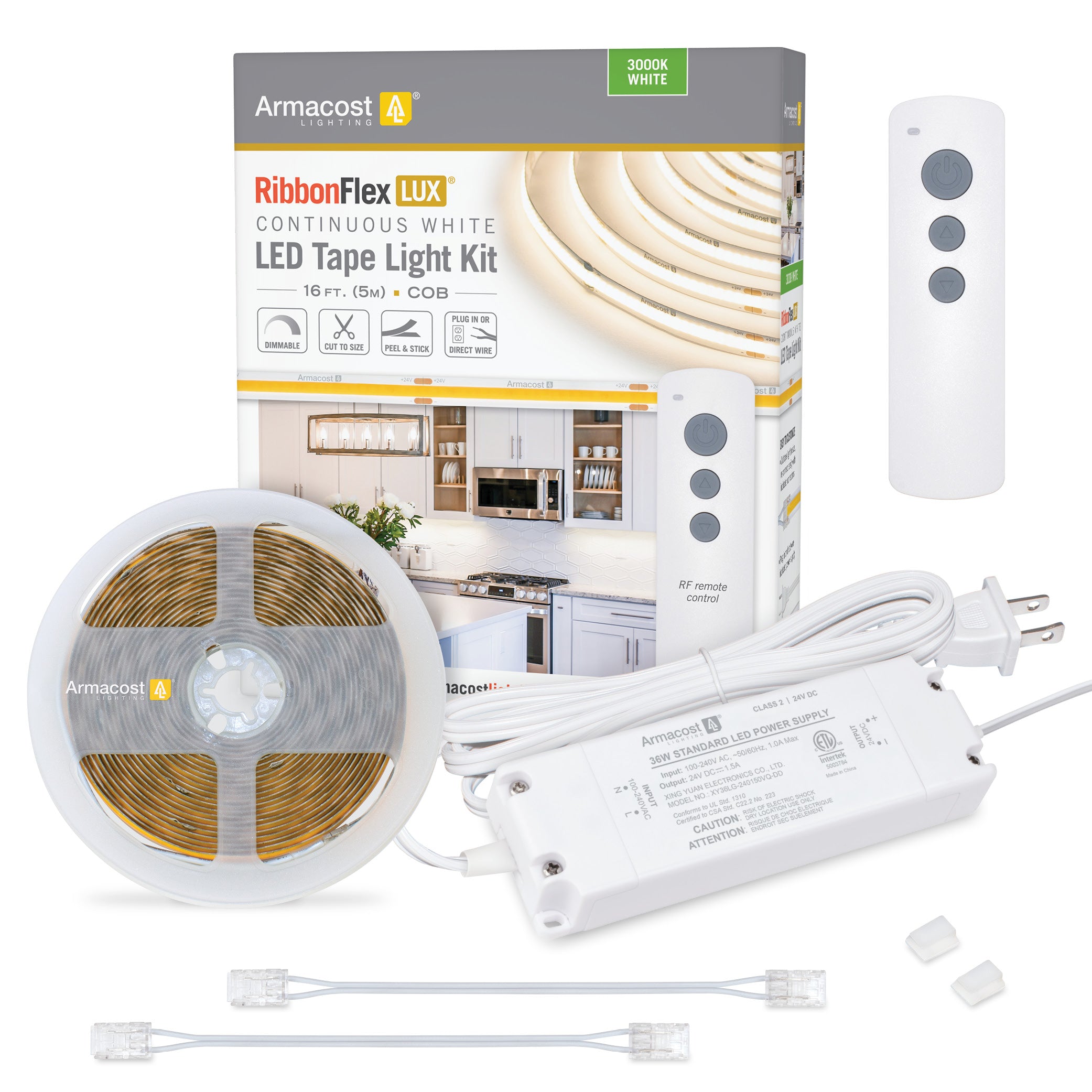 RibbonFlex LUX 24V Continuous (COB) LED Strip Light Kit - Thumbnail 2