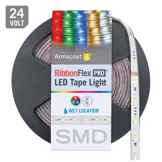 RibbonFlex Pro 24V RGB+WW LED Outdoor Strip Light Tape
