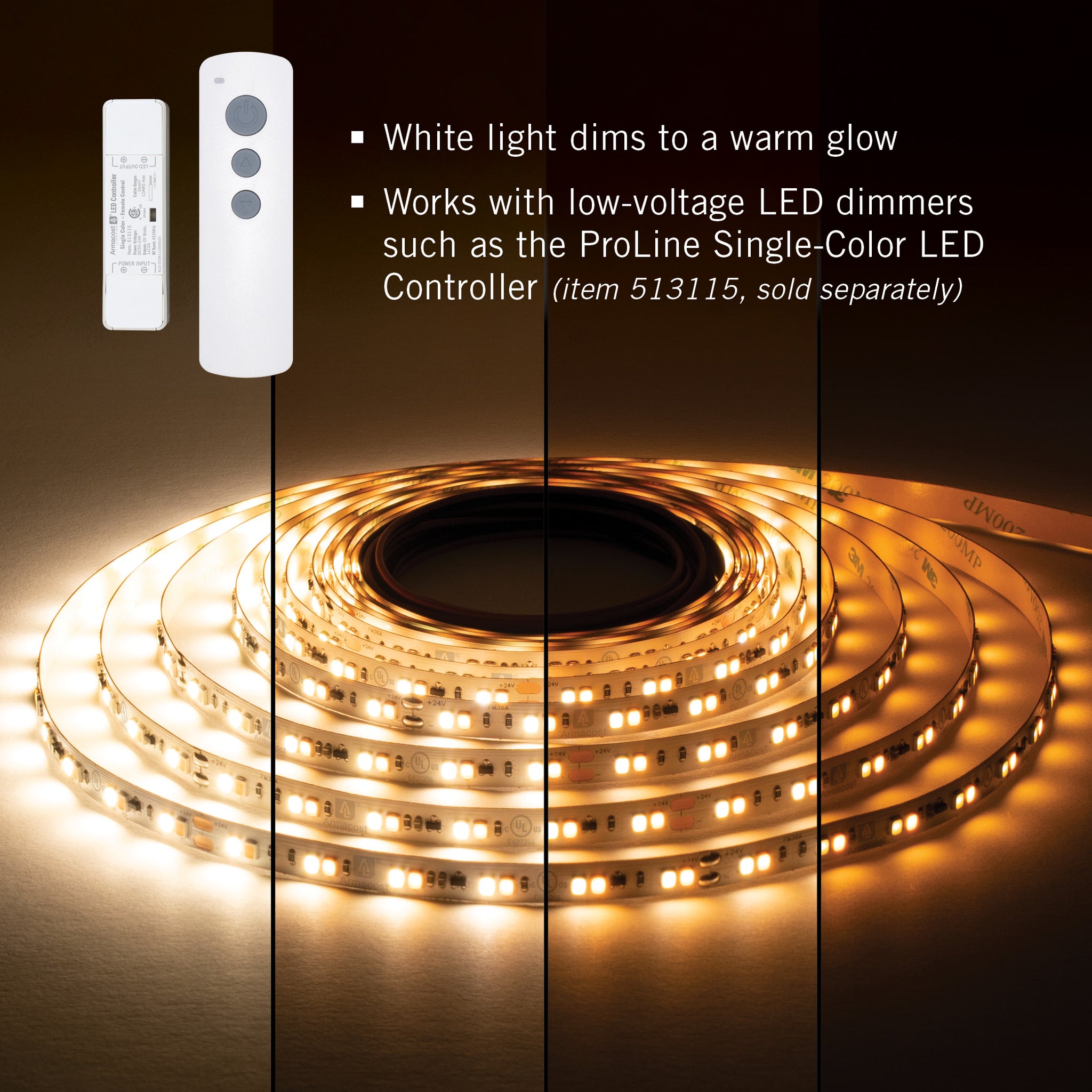 24V White Dim-to-Warm LED Tape Light – Armacost Lighting