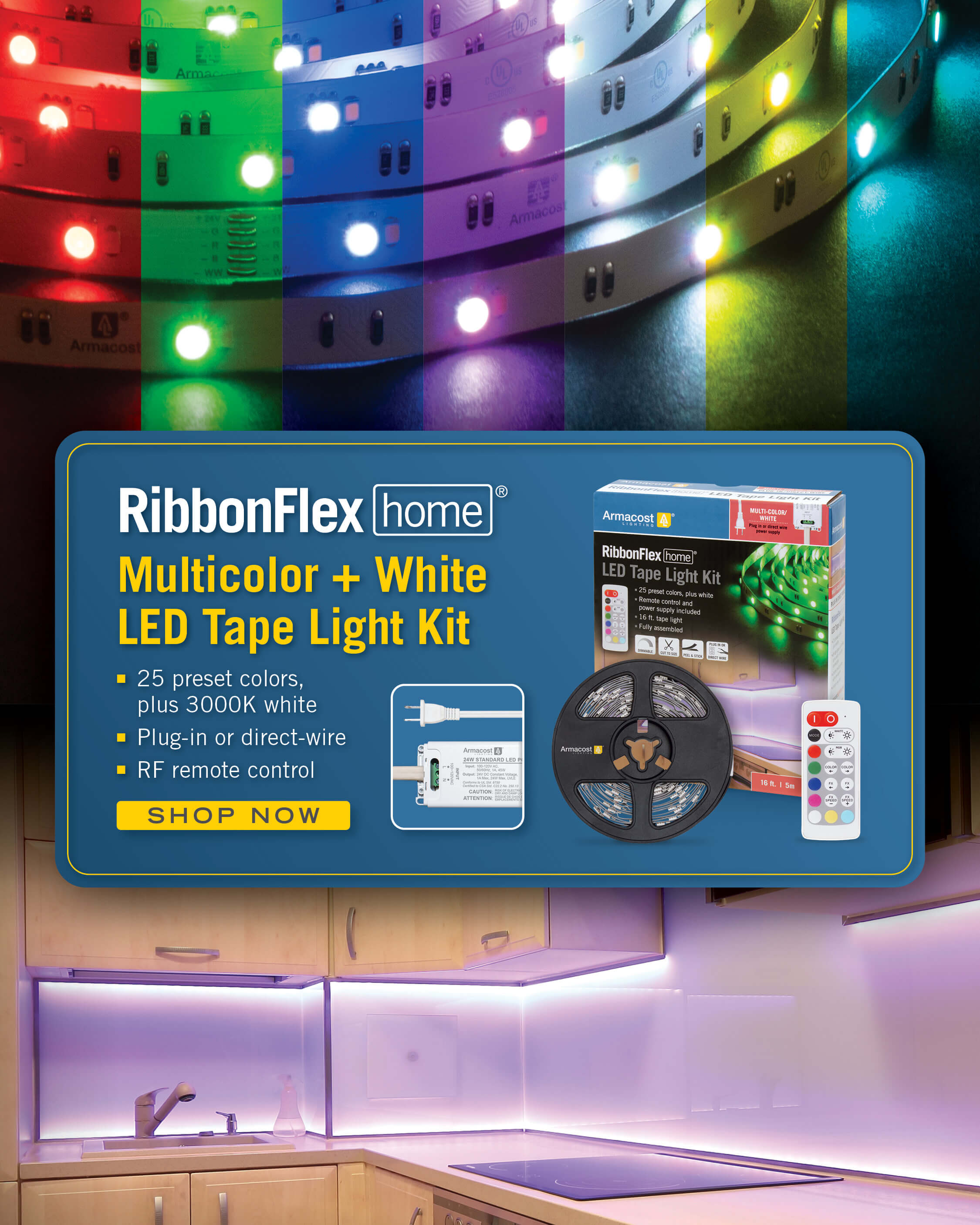 Armacost Lighting ProLine Multi-Color RGB LED Remote Control