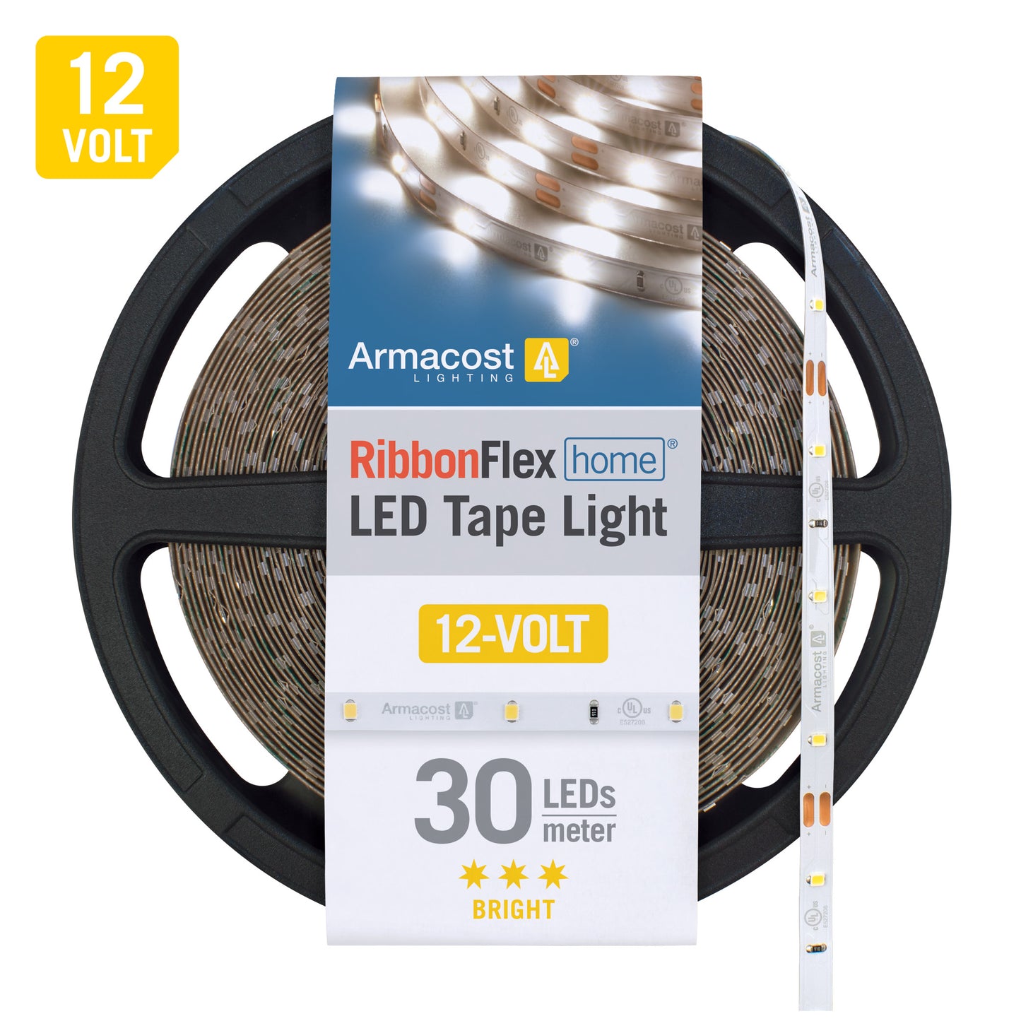 12 Volt White LED Strip Light Tape 30