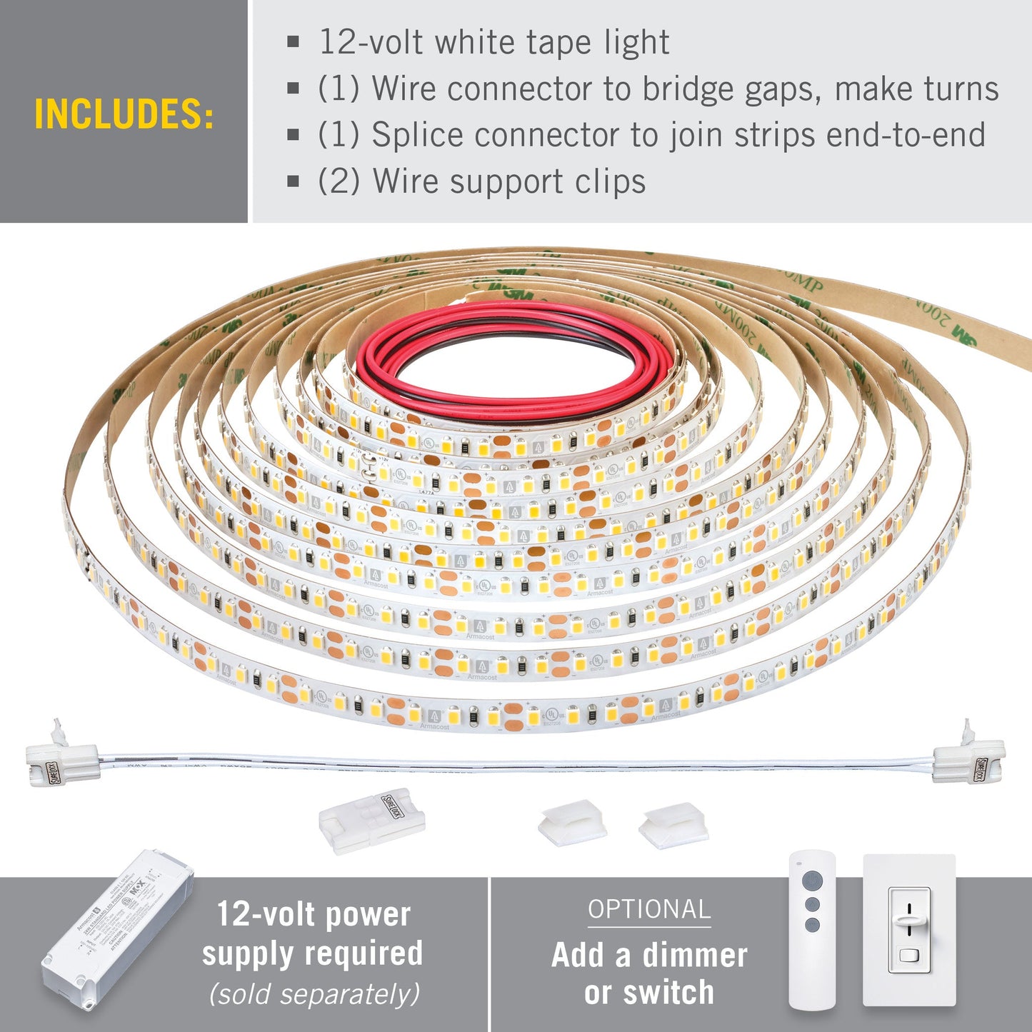 120 LED/m (427 lm/ft)