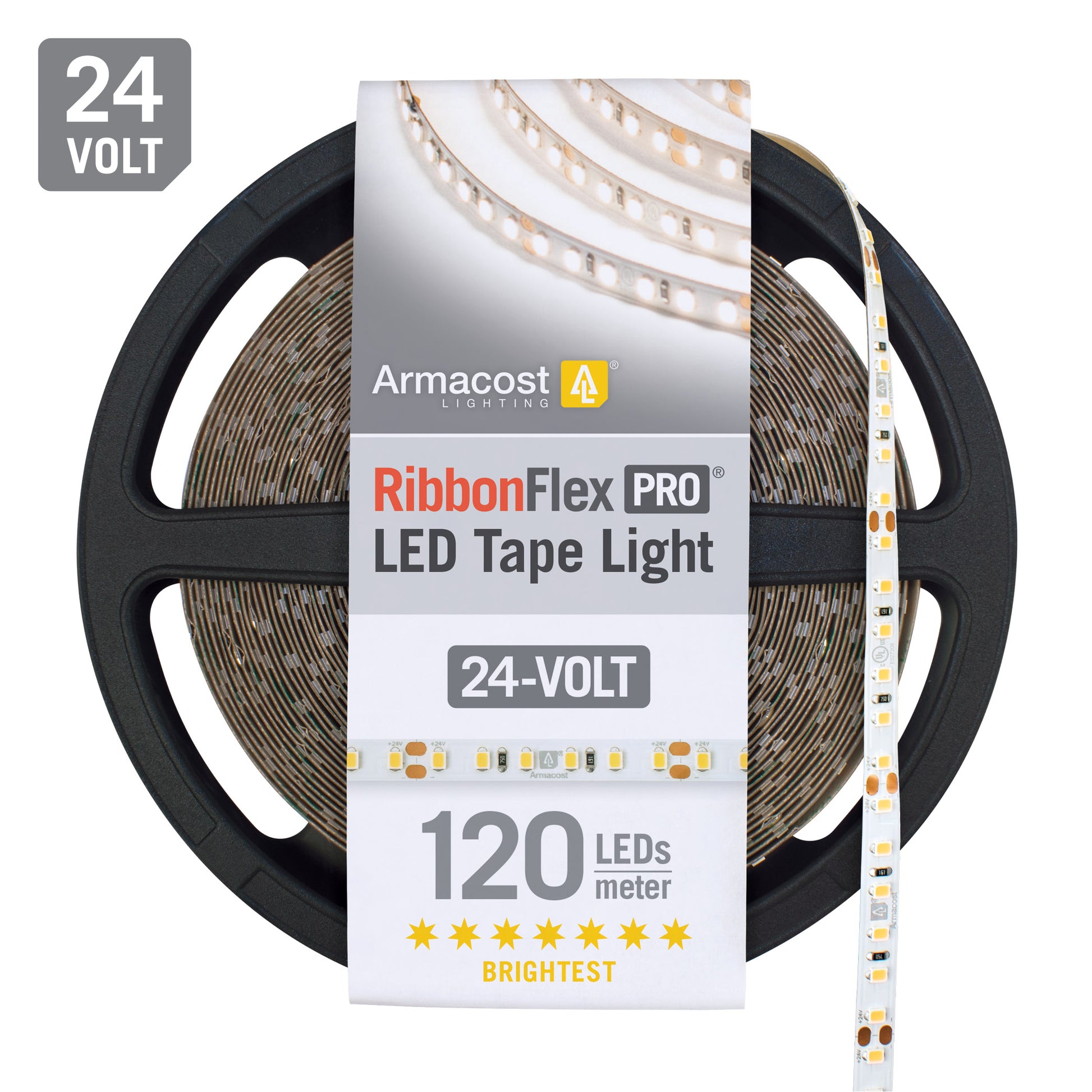 24 Volt White LED Strip Light Tape 120