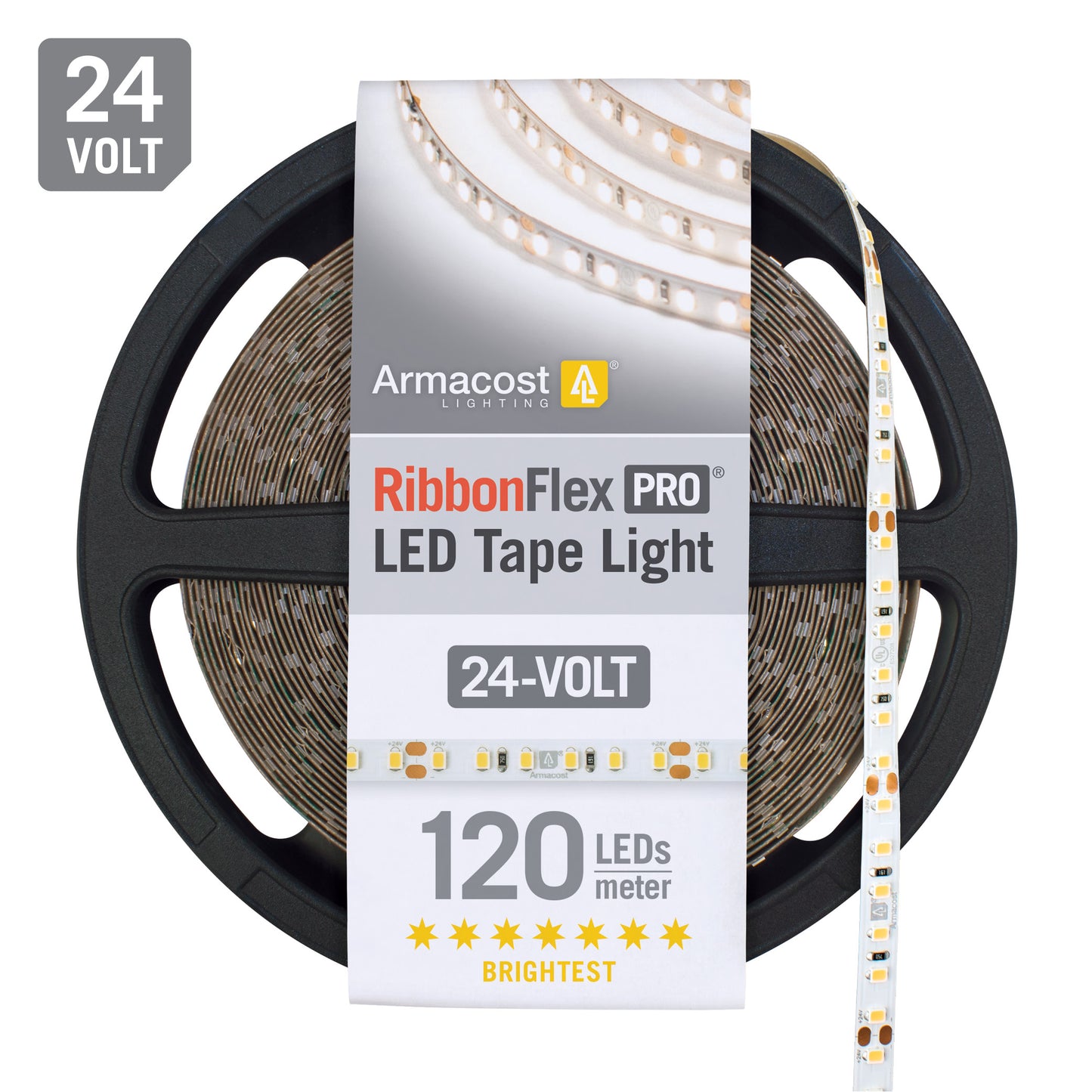 24V White LED Strip Light Tape 120 LED – Armacost Lighting