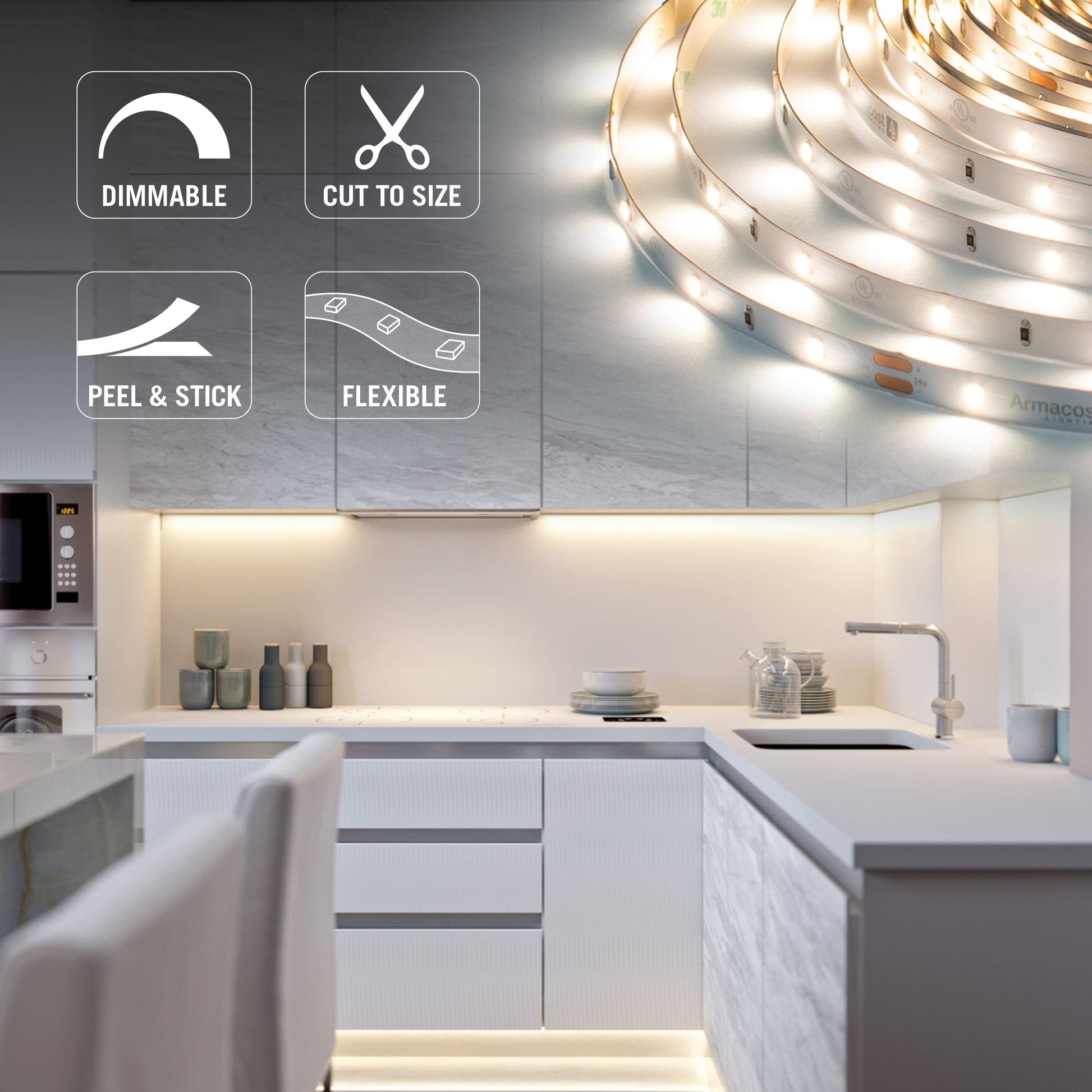 120 LED/m (402 lm/ft)