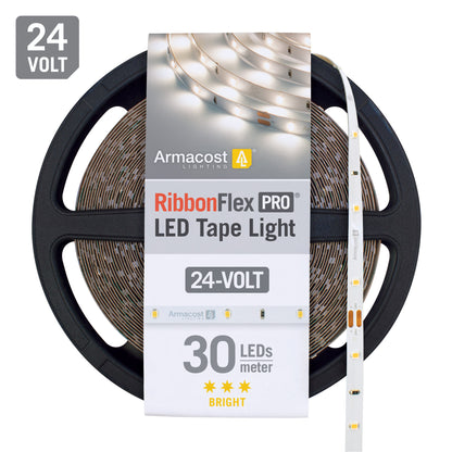 24 Volt White LED Strip Light Tape 30 Pro