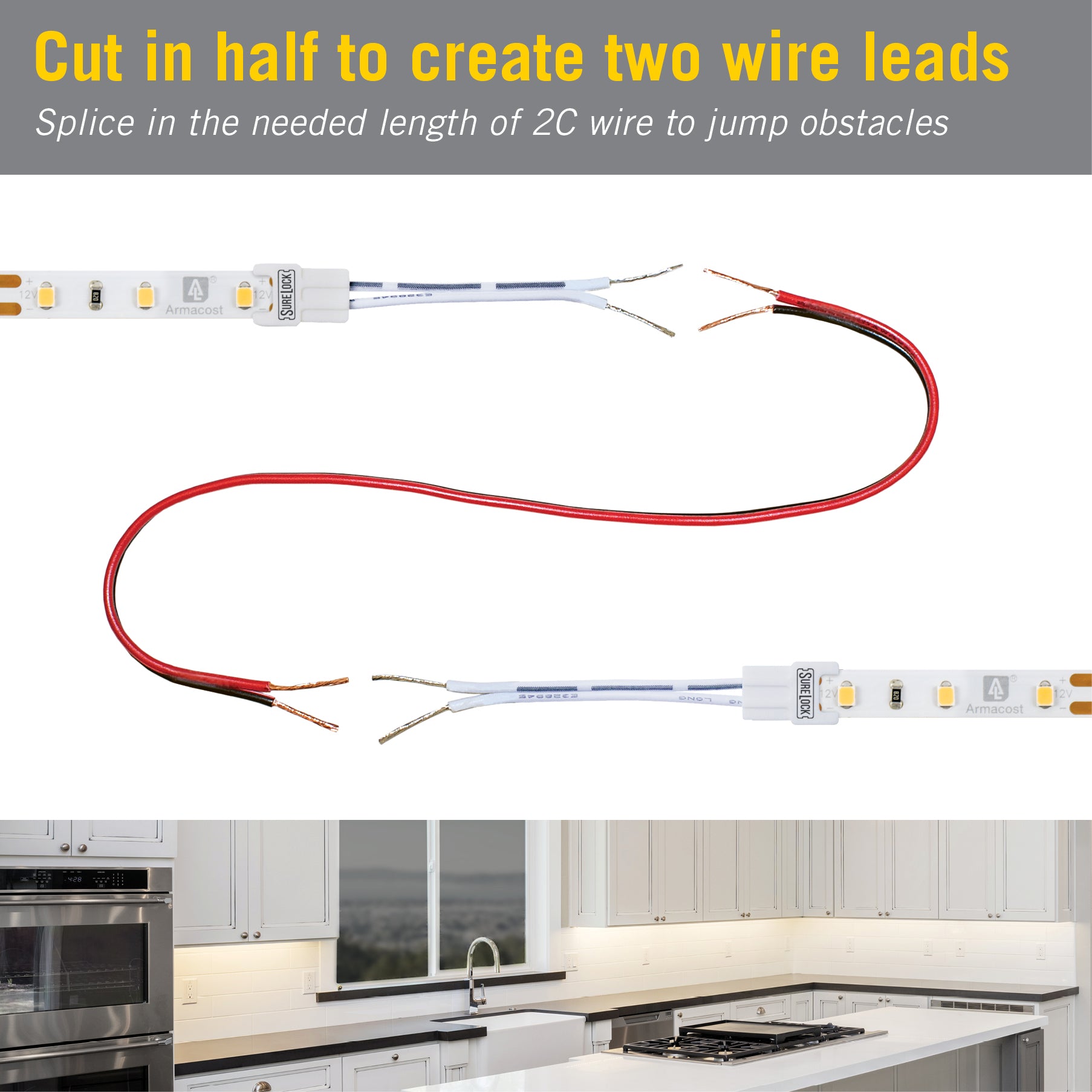 SureLock 2C LED Strip Wire Lead Connector – Armacost Lighting
