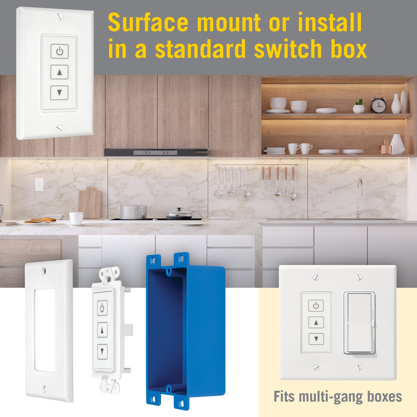 Wireless Light Switch for White LED Lights