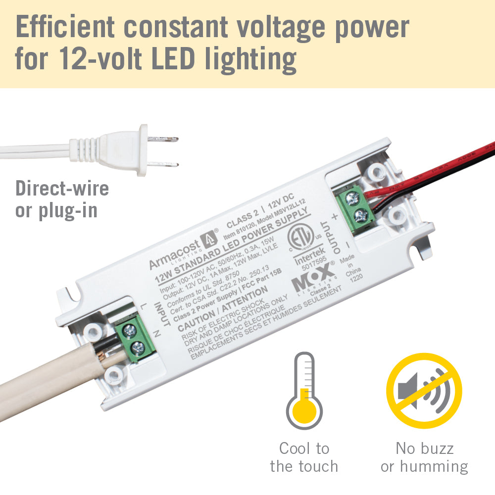 for ikke at nævne Luftfart skøn Standard LED Driver 12V DC – Armacost Lighting