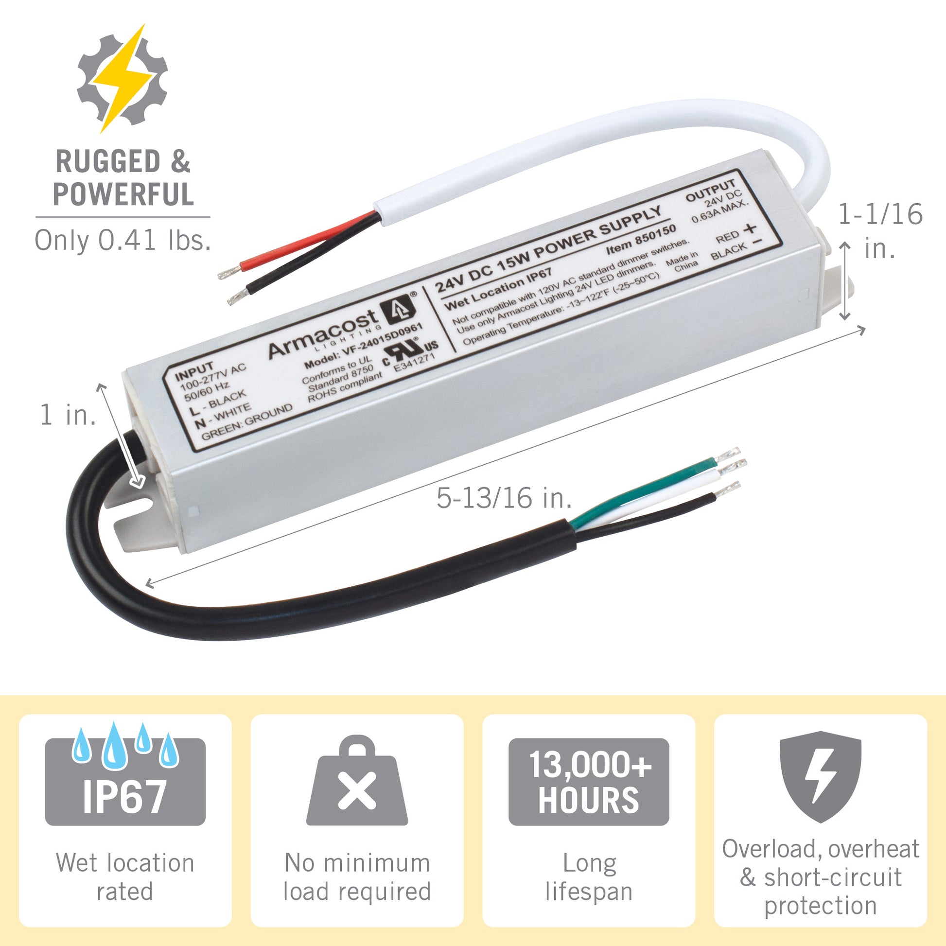 Low-V connect - led driver - 15W - white - 24V