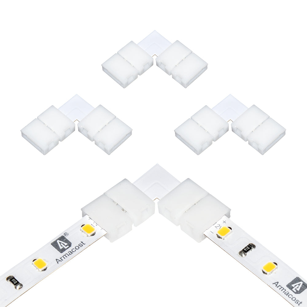 SureLock Pro 2 Pin LED Strip Light Tape to Tape Corner Connectors