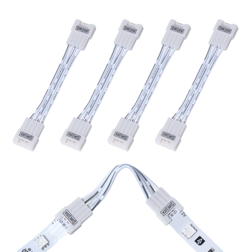 SureLock 4 Pin RGB LED Strip Light Corner Connector