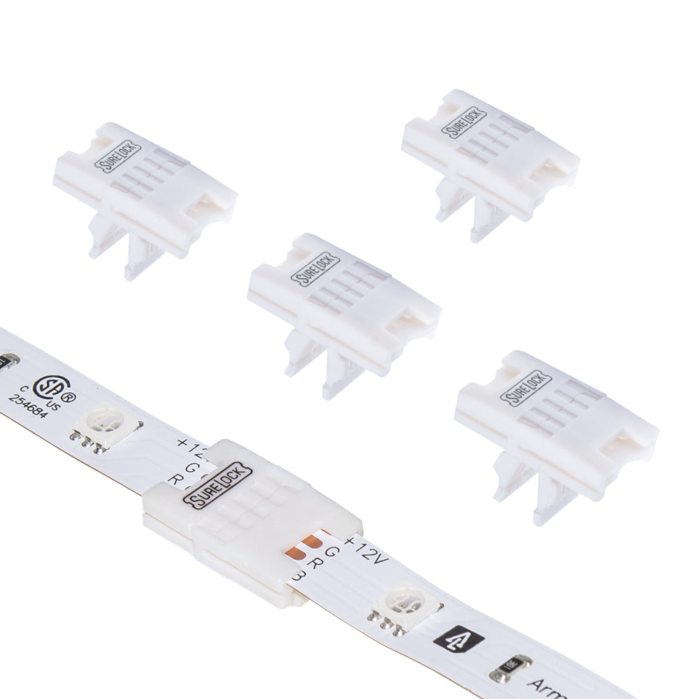 SureLock 4 Pin RGB LED Strip Light Tape to Tape Splice Connector