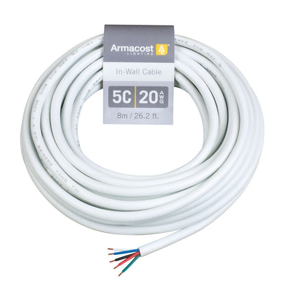 5C 20AWG In Wall Cable LED Strip Light Wiring