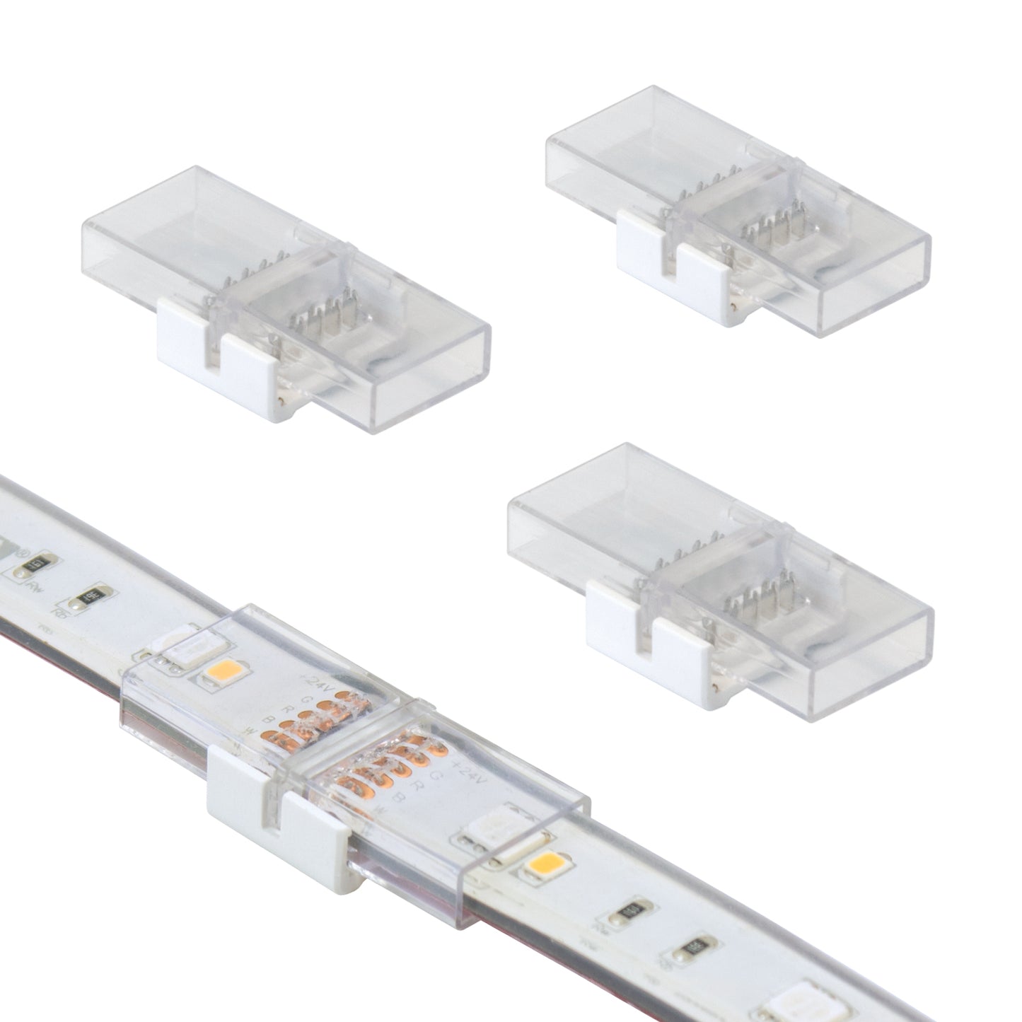 5 Pin IP67 Outdoor LED Strip Light RGB+W Tape to Tape Splice Connector