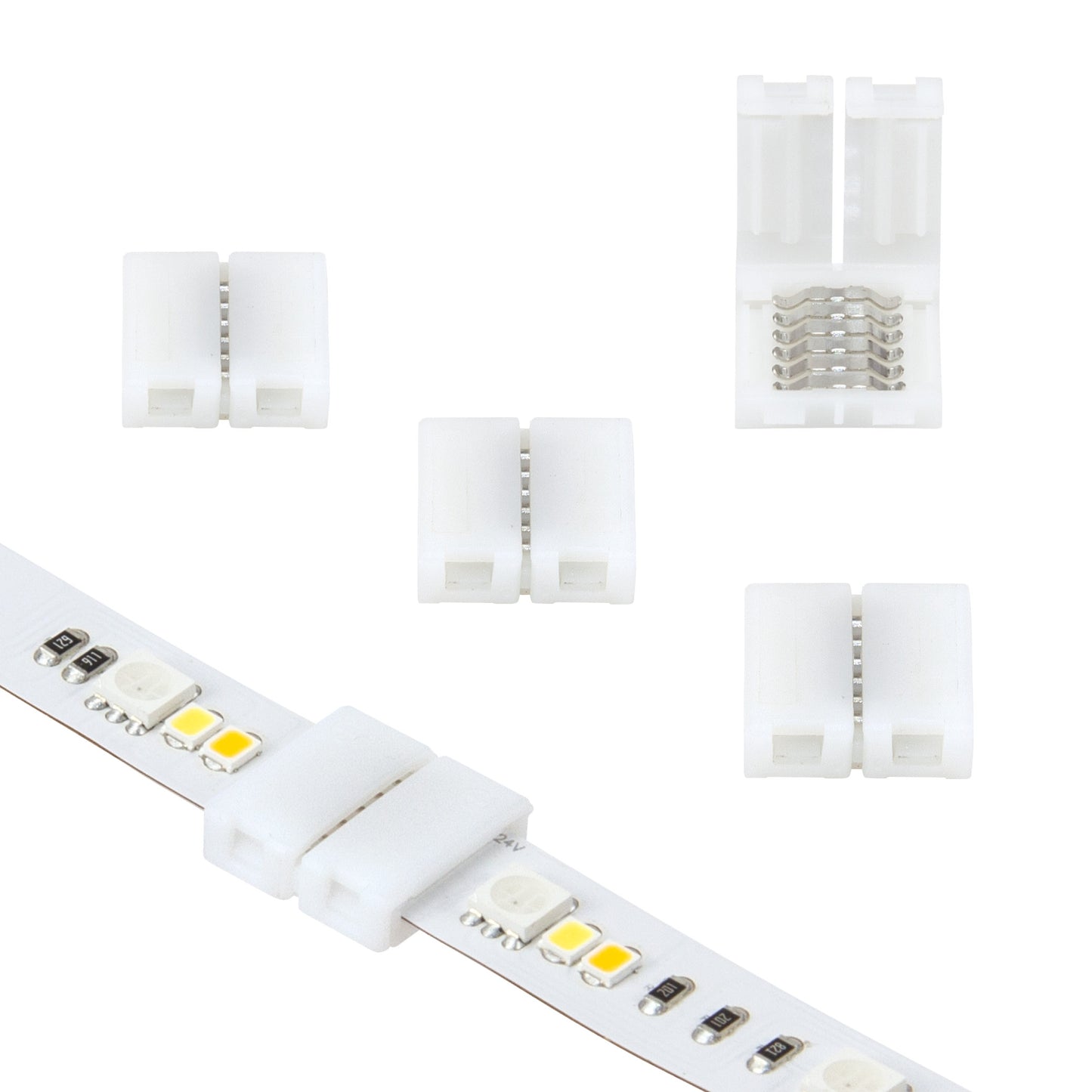 6 Pin RGB+WW LED Strip Light Tape to Tape Splice Connector